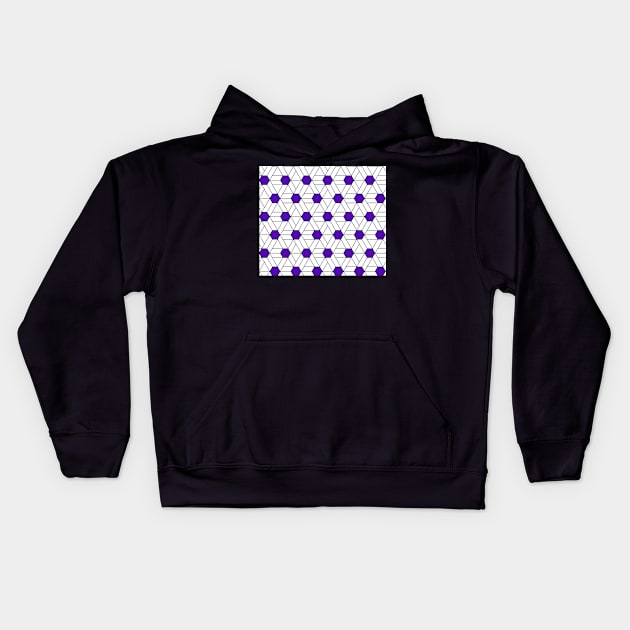 Purple Diamond Fashion Print Pattern Kids Hoodie by Auto-Prints